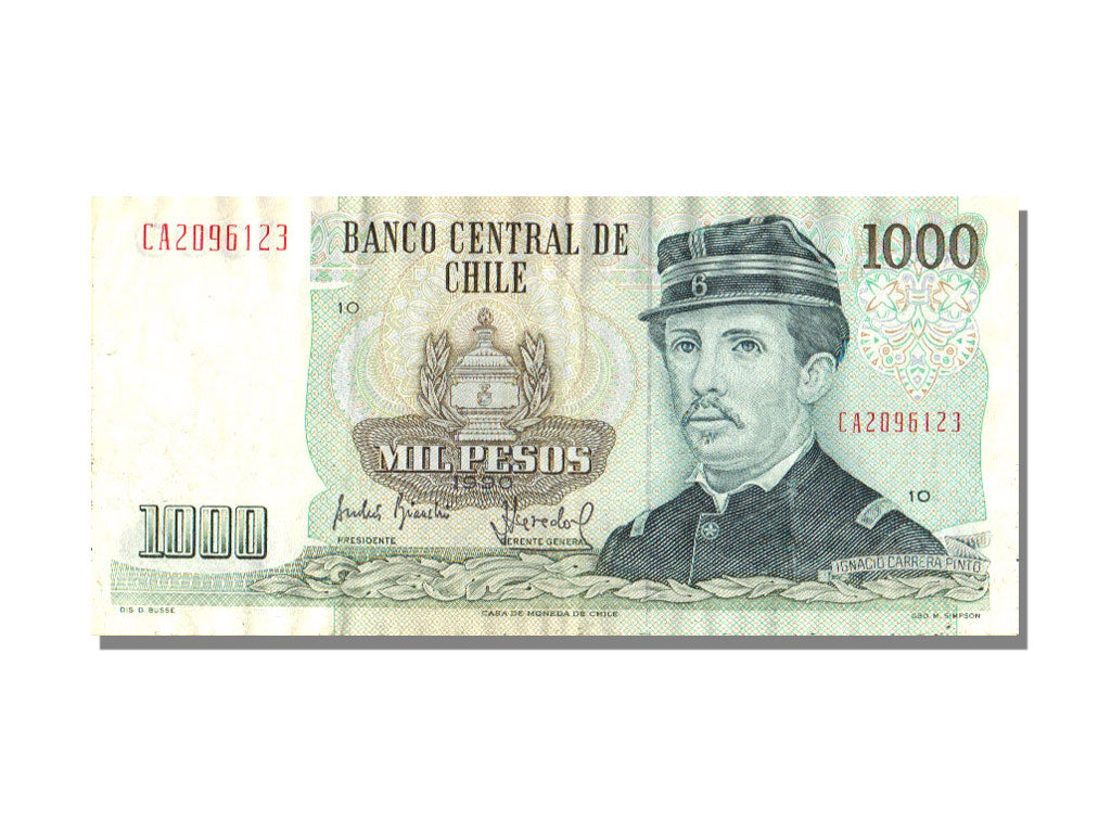 Cile, 1000 Pesos, 1990, BB