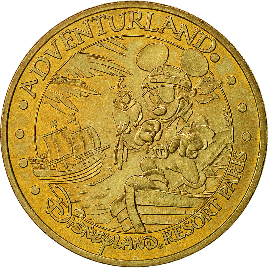 France, Token, Touristic token, Disneyland n°7 - Adventurland, 2004, MDP