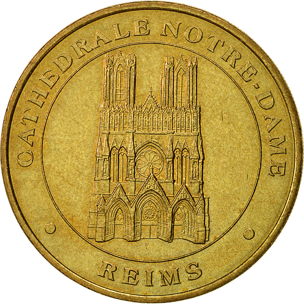 France, Token, Touristic token, Reims - Cathédrale Notre Dame, 2003, MDP
