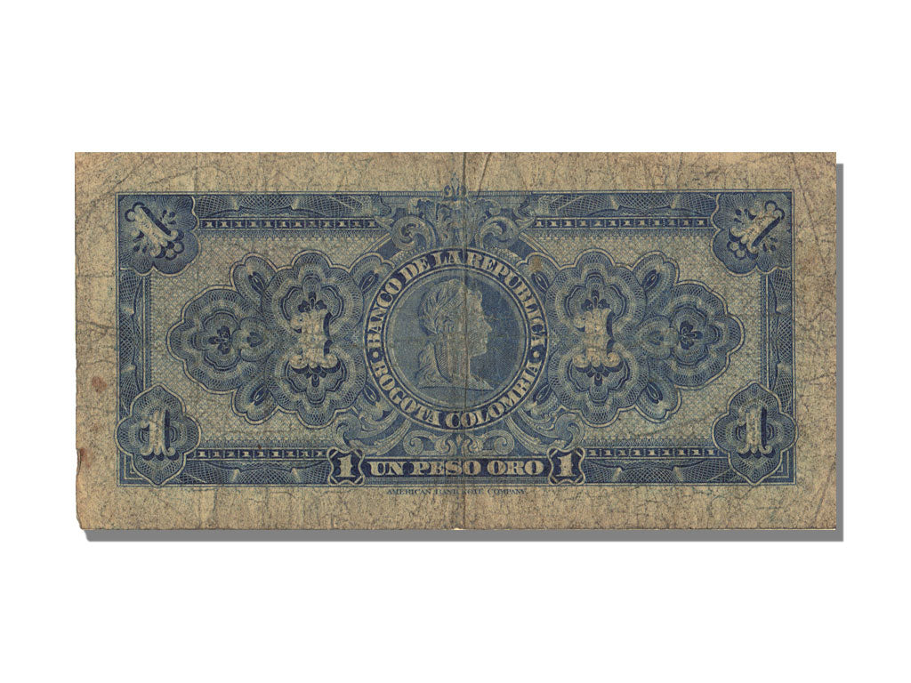 Colombia, 1 Peso Oro, 1947, 1947-08-07, VF(20-25)