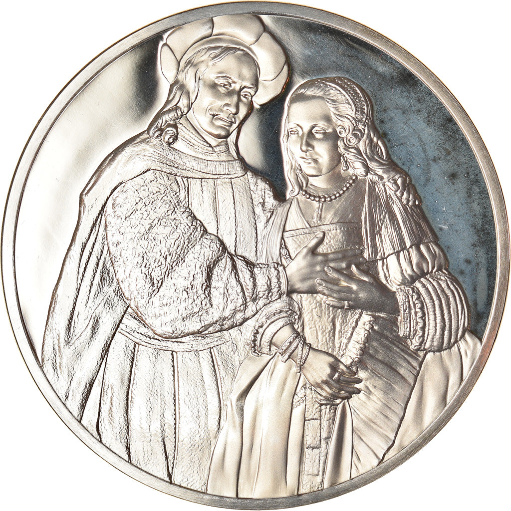Frankrijk, Medaille, Rembrandt, Isaak und Rebekka, Arts & Culture, FDC, Zilver