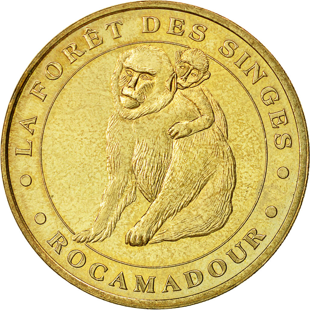 France, Token, Touristic token, Rocamadour - La forêt des singes n°2, 2005