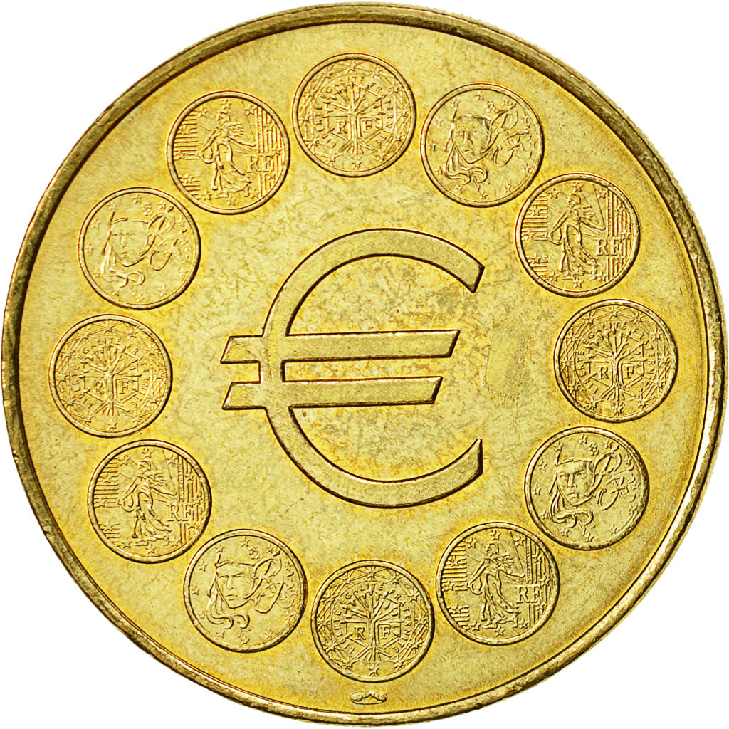 France, Jeton, Jeton Touristique, Hotel de la Monnaie - Logo Euro 12 pièces