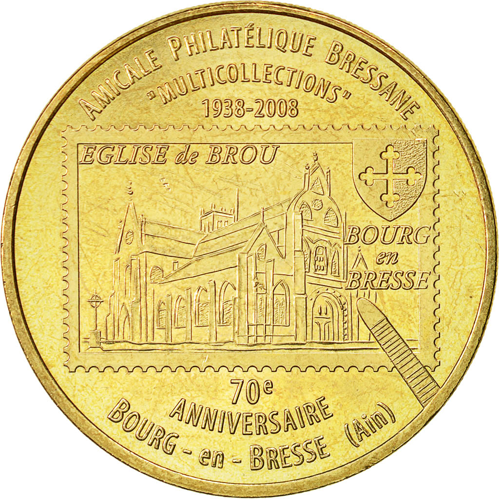 France, Token, Touristic token, Bourg en Bresse - Amicale Philatélique, 2008