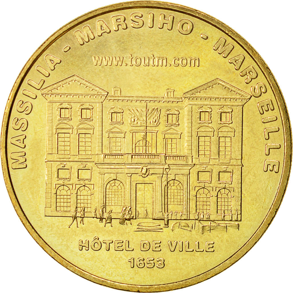Francia, Token, Touristic token, Marseille - Hotel de Ville, 2008, MDP, BB