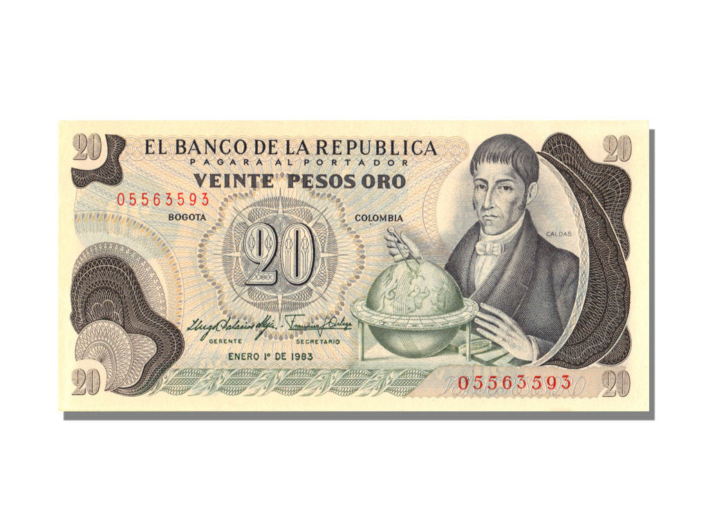 Banknote, Colombia, 20 Pesos Oro, 1983, UNC(65-70)