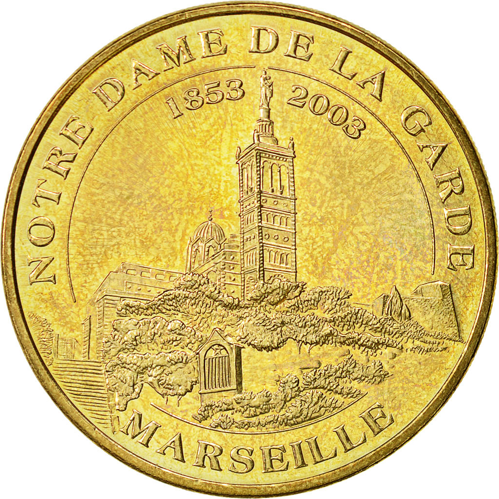 France, Jeton, Jeton Touristique, Marseille - Notre Dame de la Garde n°2, 2011