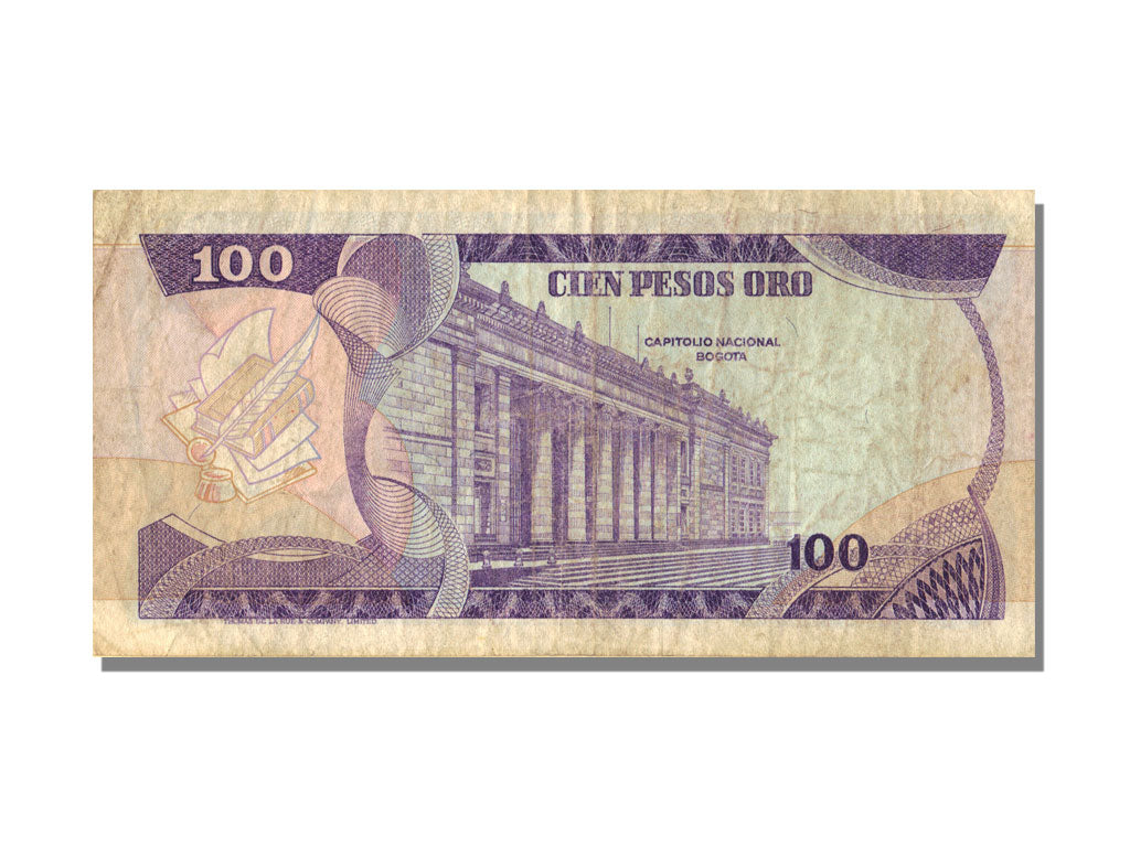 Colombia, 100 Pesos Oro, 1977, KM #418a, 1977-01-01, EF(40-45)