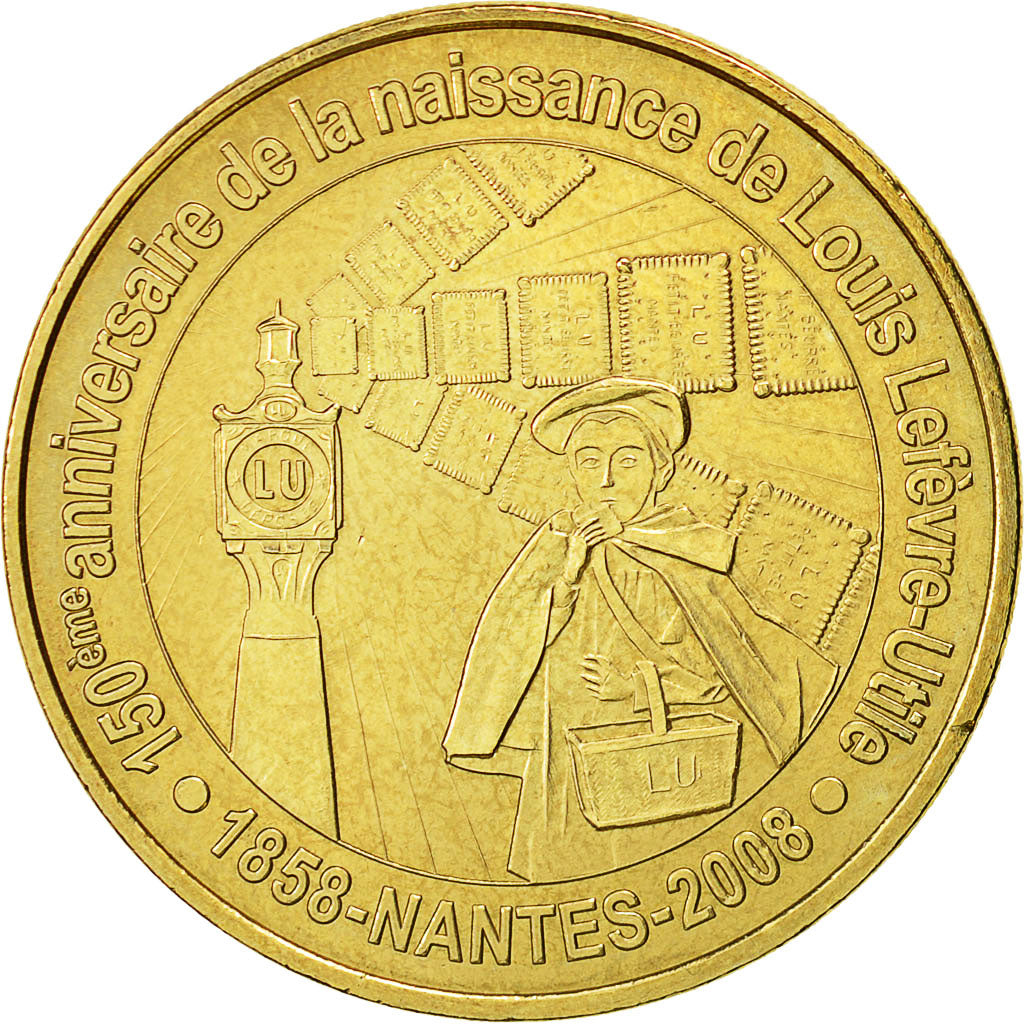 France, Jeton, Jeton Touristique, 44/ Nantes - Louis Lefèvre-Utile, 2008, MDP