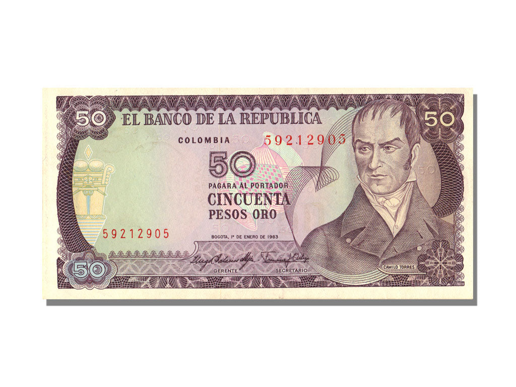 Colombia, 50 Pesos Oro, 1983, KM #422b, 1983-01-01, UNC(65-70)