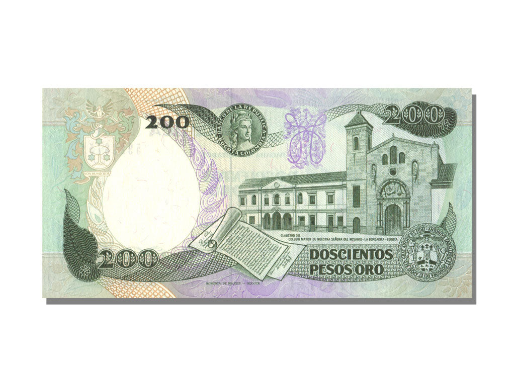 Colombia, 200 Pesos Oro, 1989, KM #429d, 1989-04-01, UNC(65-70)