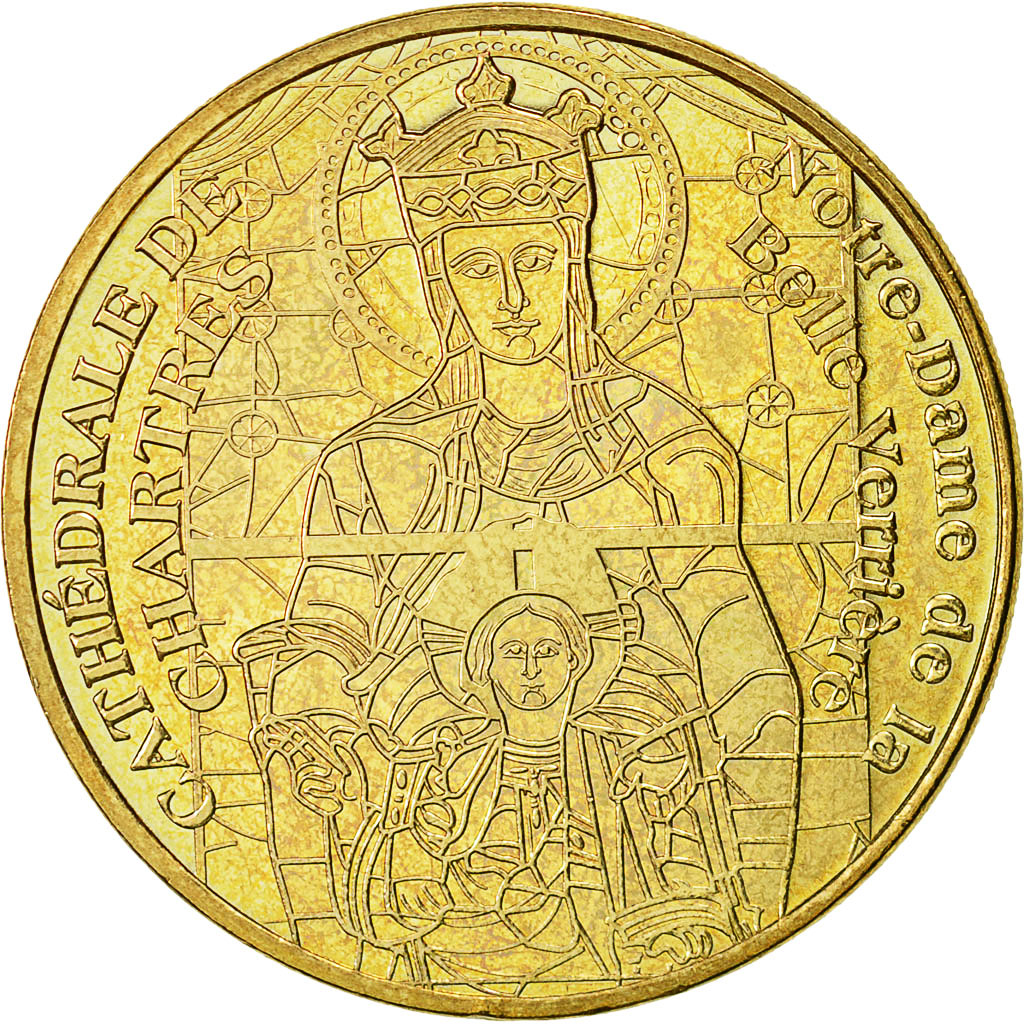 France, Token, Touristic token, Chartres - La Cathédrale n°5, 2007, MDP