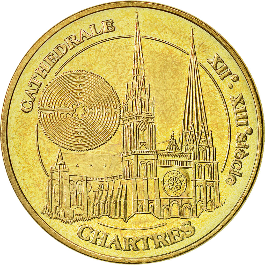 France, Token, Touristic token, Chartres - La Cathédrale n°4, 2011, MDP