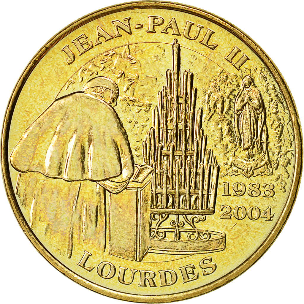 France, Token, Touristic token, Lourdes - Jean Paul II, 2011, MDP, EF(40-45)