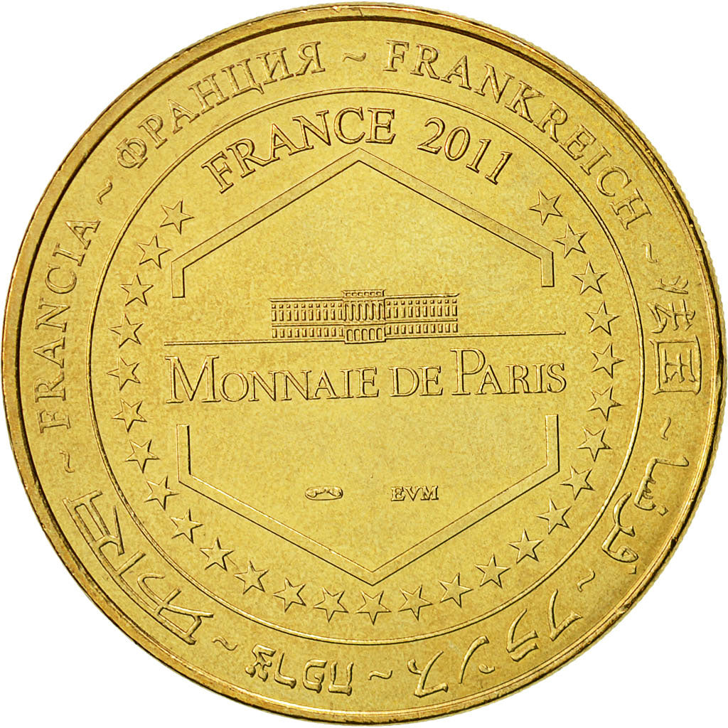 France, Token, Touristic token, Paris - Bateaux mouches - Tour Eiffel - Statue