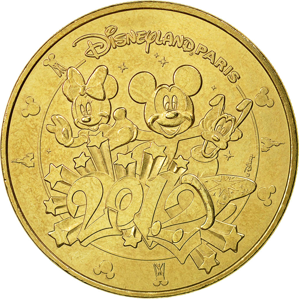 France, Token, Touristic token, Disneyland n° 29 - Mickey, 2011, MDP