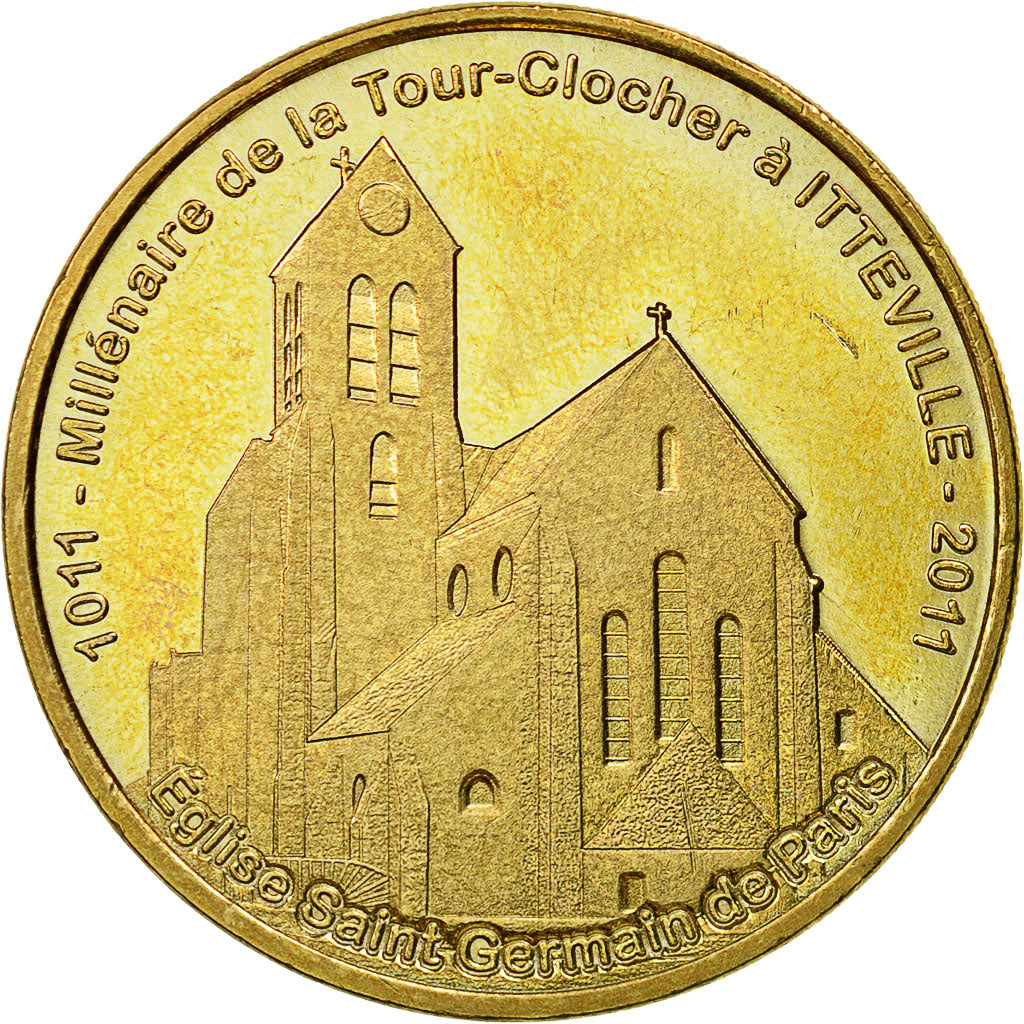France, Token, Touristic token, Itteville - Millénaire du Clocher, 2011, MDP
