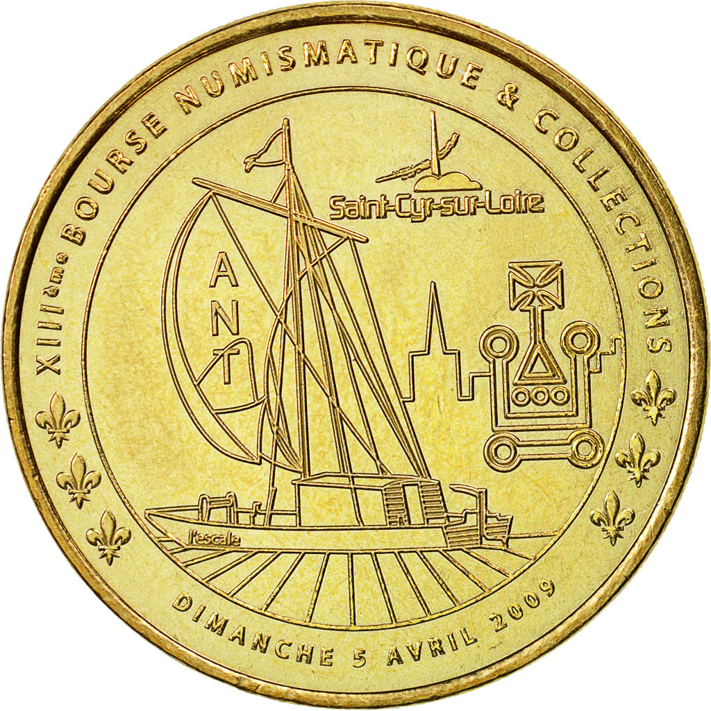 France, Token, Touristic token, Saint-Cyr- sur- Loire -  bourse numismatique