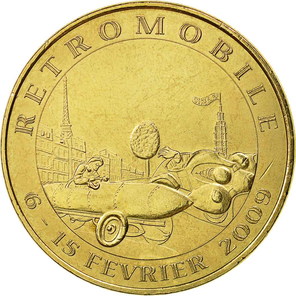 France, Token, Touristic token, Paris - Salon Retromobile, 2009, MDP, EF(40-45)