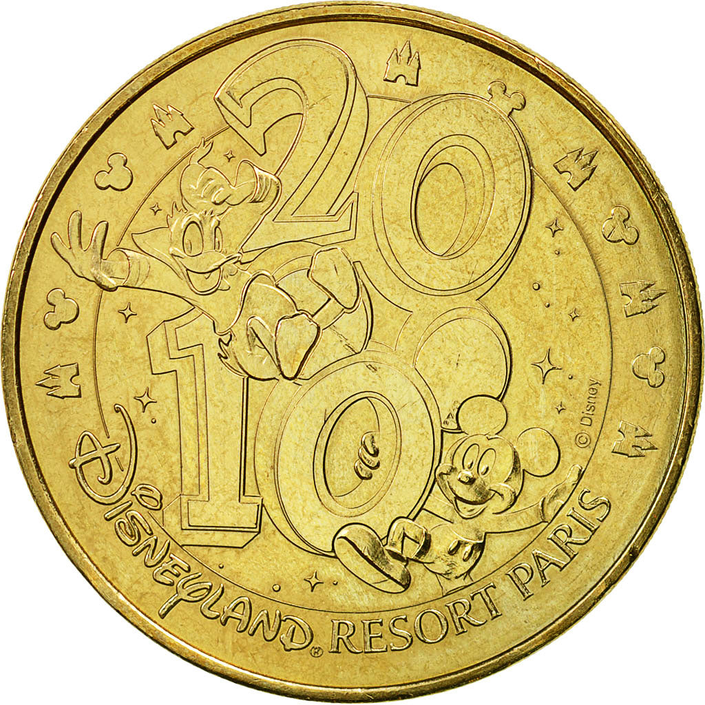 Francia, Token, Touristic token, Disneyland n°19 - Resort Paris, 2009, MDP, BB