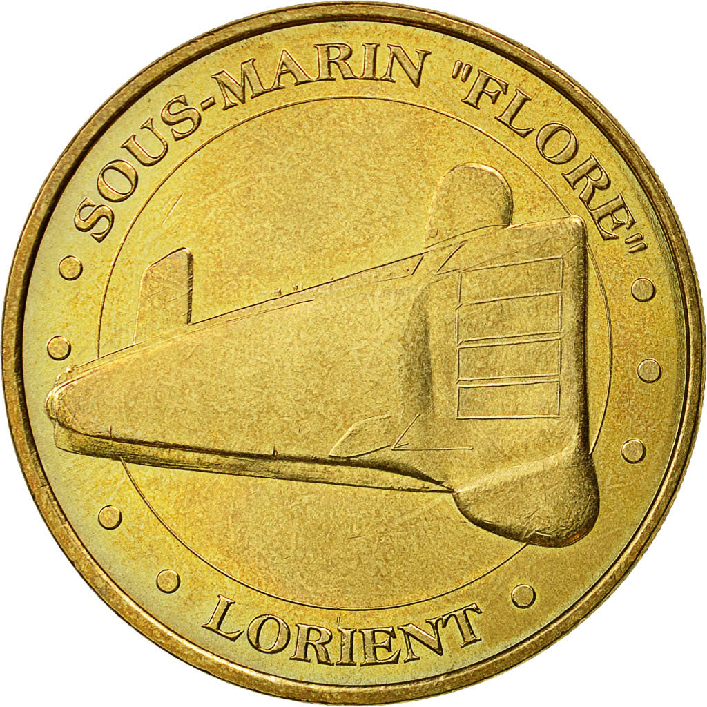 France, Token, Touristic token, Lorient - Le sous-marin Flore, 2010, MDP