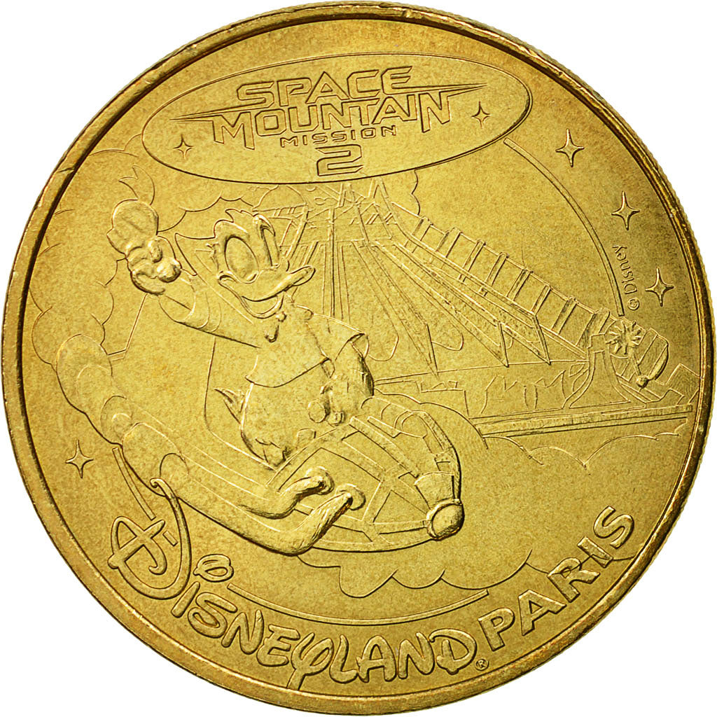 France, Token, Touristic token, Disneyland n°24 - Donald Space Mountain Mission