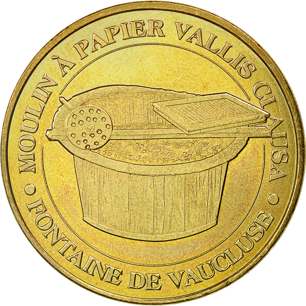 France, Token, Touristic token, Fontaine de Vaucluse - Moulin à papier n°2