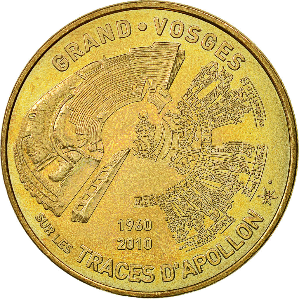 Francia, Token, Jetón turístico, Grand la Romaine - 50 ans de fouilles, 2010