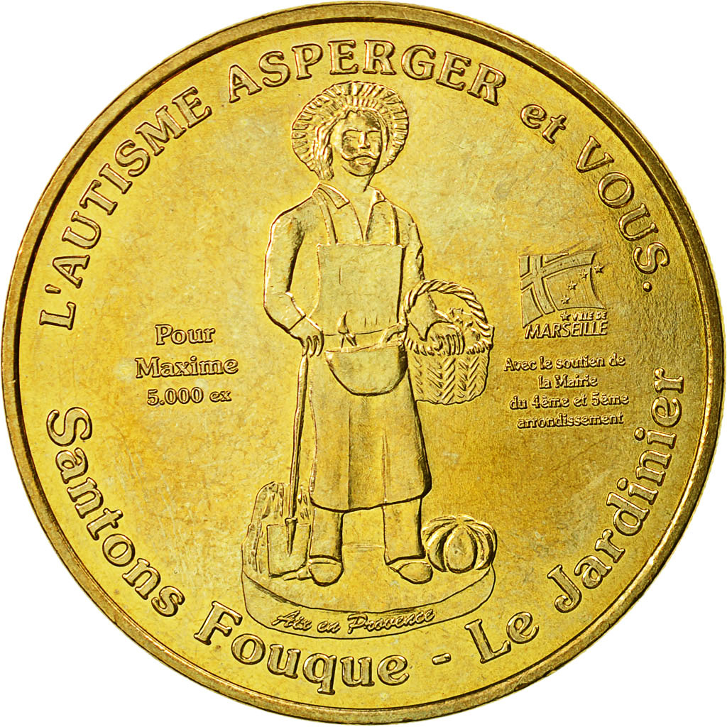 France, Jeton, Jeton Touristique, Marseille - Autisme Asperger et vous, 2010