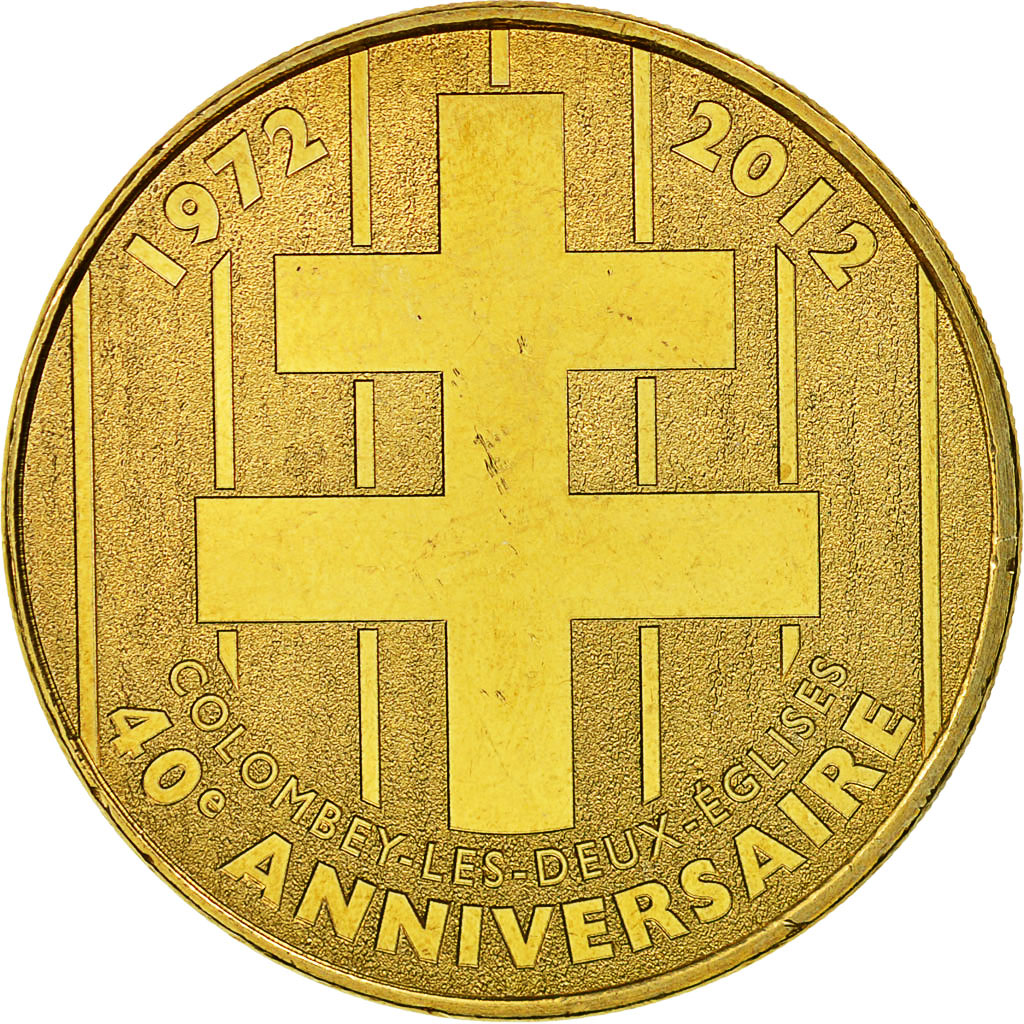 Francia, Token, Touristic token, Colombey Les Deux Eglises - n°2- Croix de