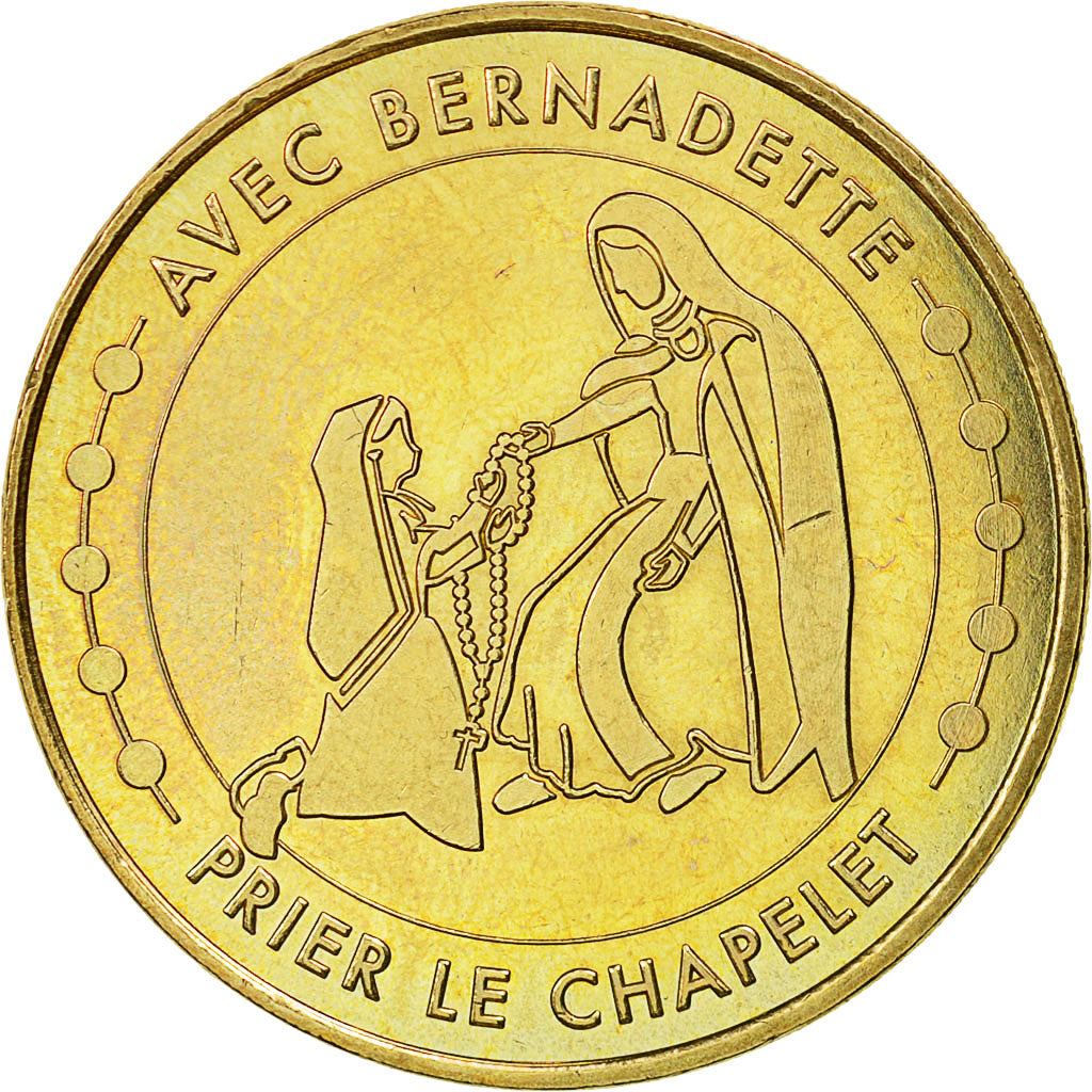 France, Token, Touristic token, Lourdes - Avec Bernadette, prier le chapelet