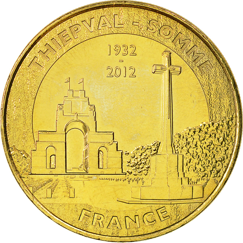 Francia, Token, Touristic token, Thiepval - Somme n°3, 2012, MDP, BB