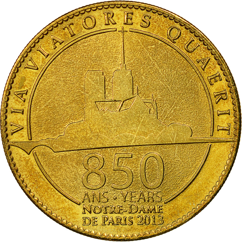 France, Token, Touristic token, Paris - Notre Dame - Vierge à l'enfant, 2013