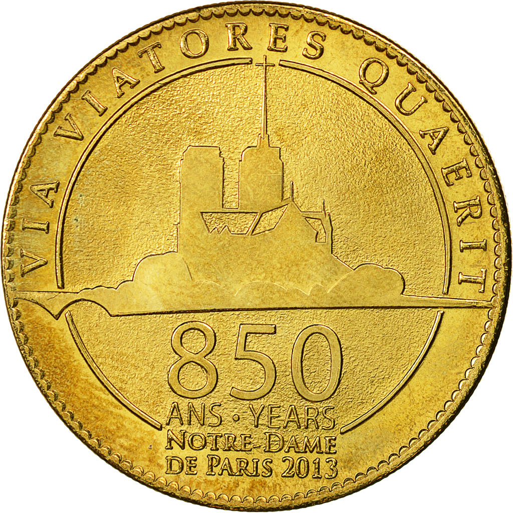 France, Token, Touristic token, Paris - Notre Dame, 2013, Arthus Bertrand