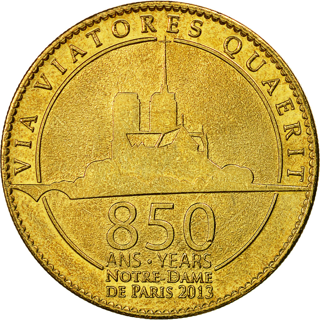 France, Token, Touristic token, Paris - Notre Dame, 2013, Arthus Bertrand
