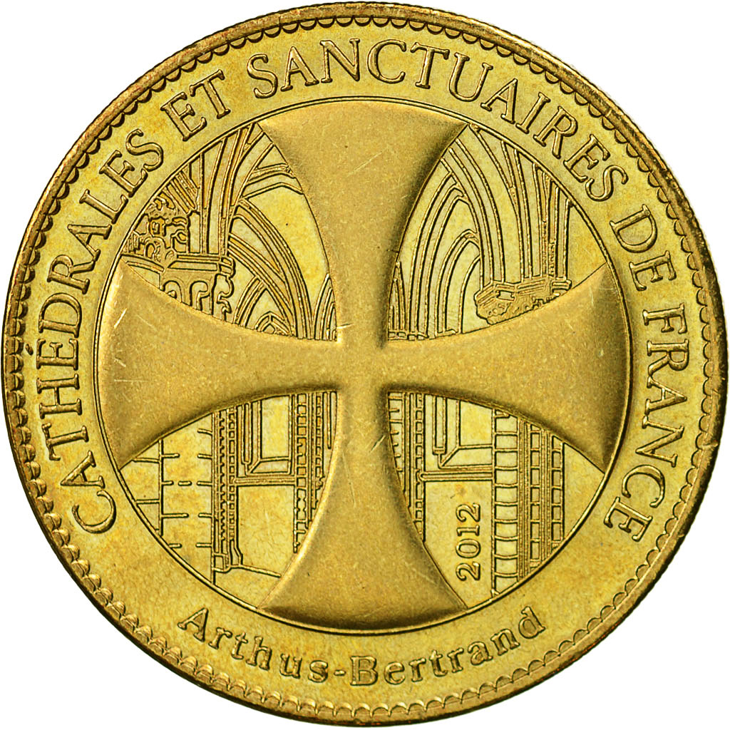 France, Token, Touristic token, Reims - Cathédrale Notre Dame, 2012, Arthus