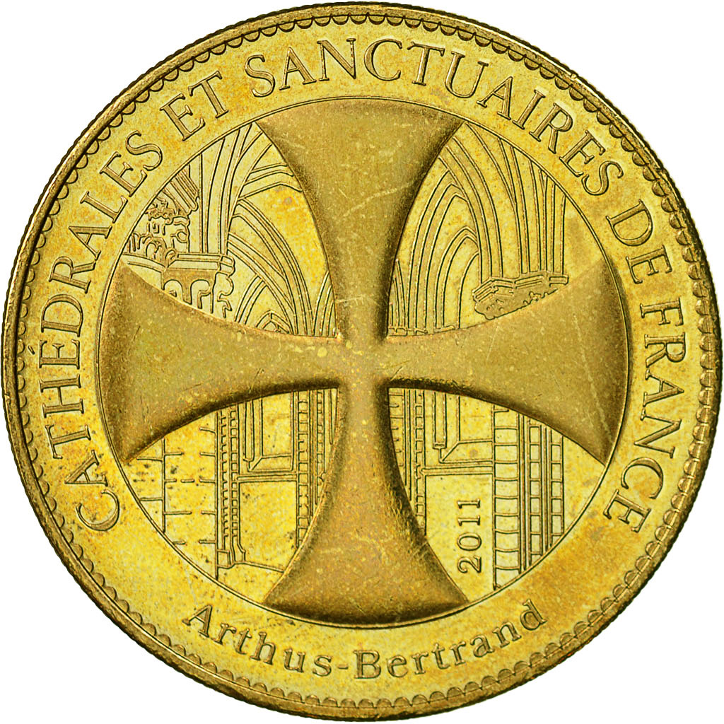 France, Token, Touristic token, Reims - Cathédrale Notre Dame, 2011, Arthus
