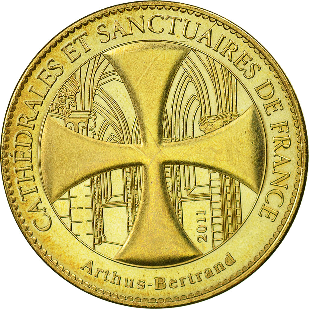 France, Token, Touristic token, Reims - Cathédrale - Je vous salue Marie, 2011