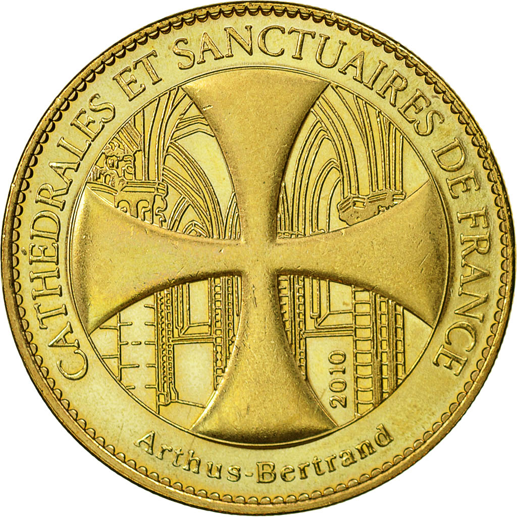 France, Token, Touristic token, Reims - Cathédrale - Labyrinthe, 2010, Arthus