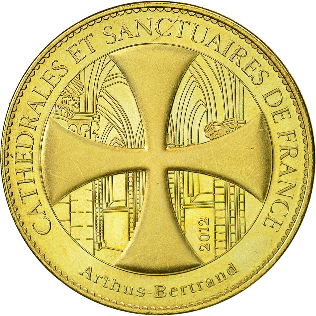 France, Token, Touristic token, Reims - Cathédrale - Je vous salue Marie, 2012