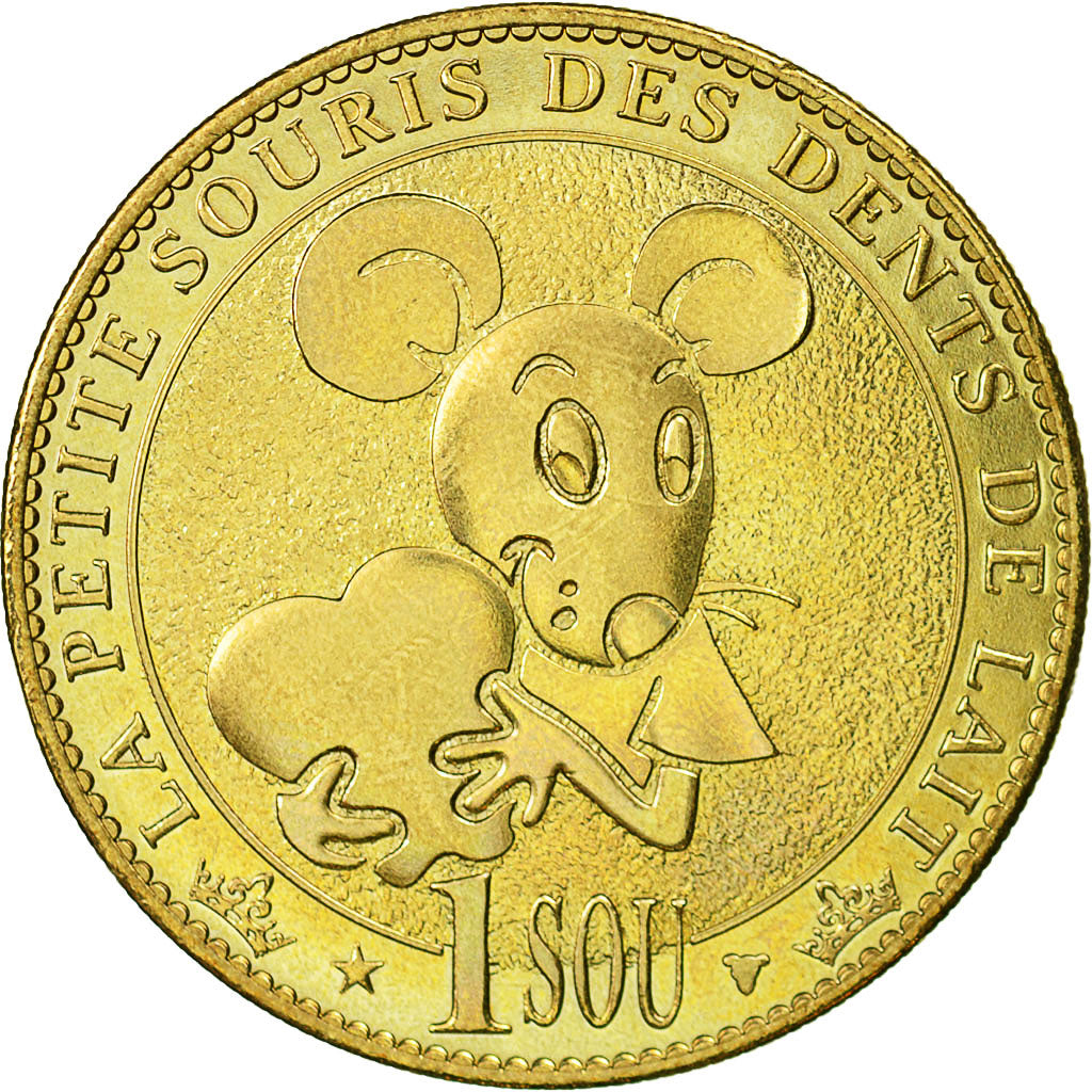 France, Token, Touristic token, Mouvaux - La petite souris - numérotée136/300