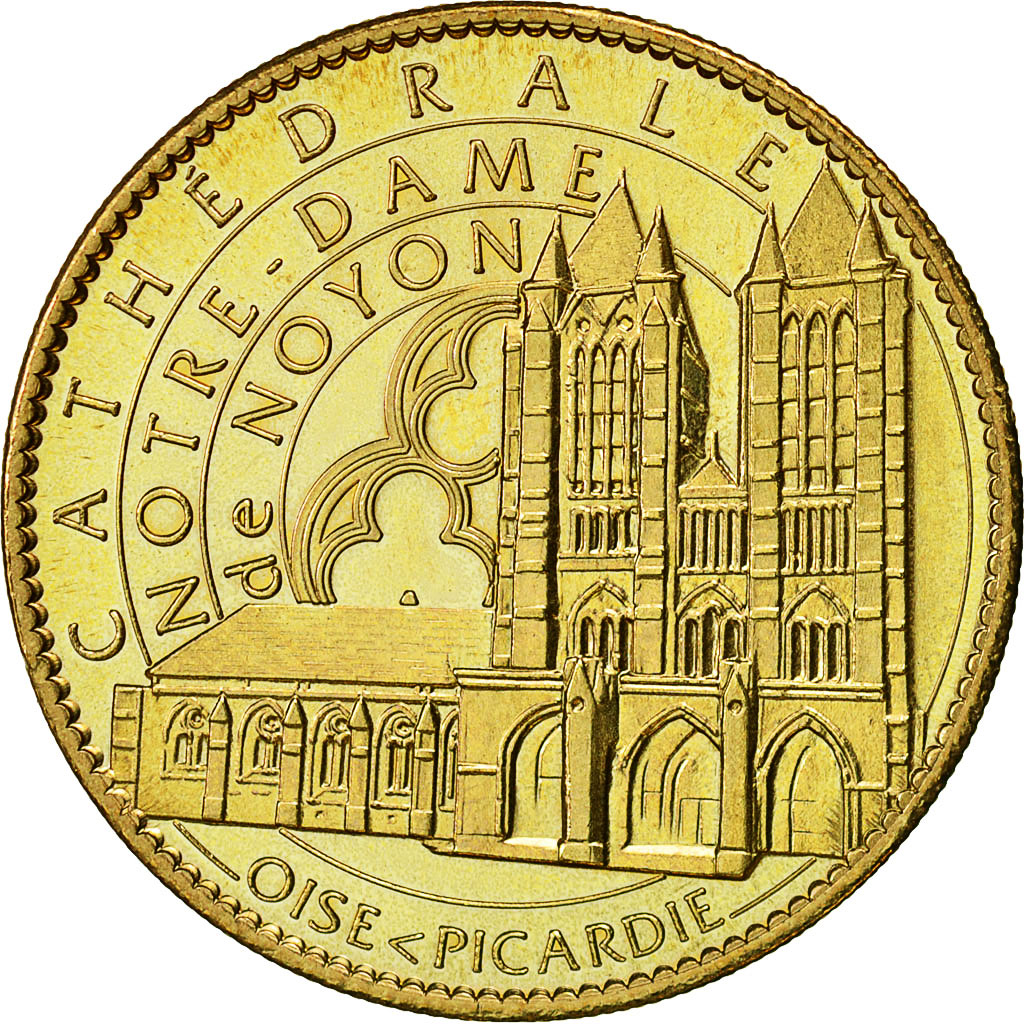 France, Token, Touristic token, Noyon - Cathédrale Notre Dame, 2010, Arthus