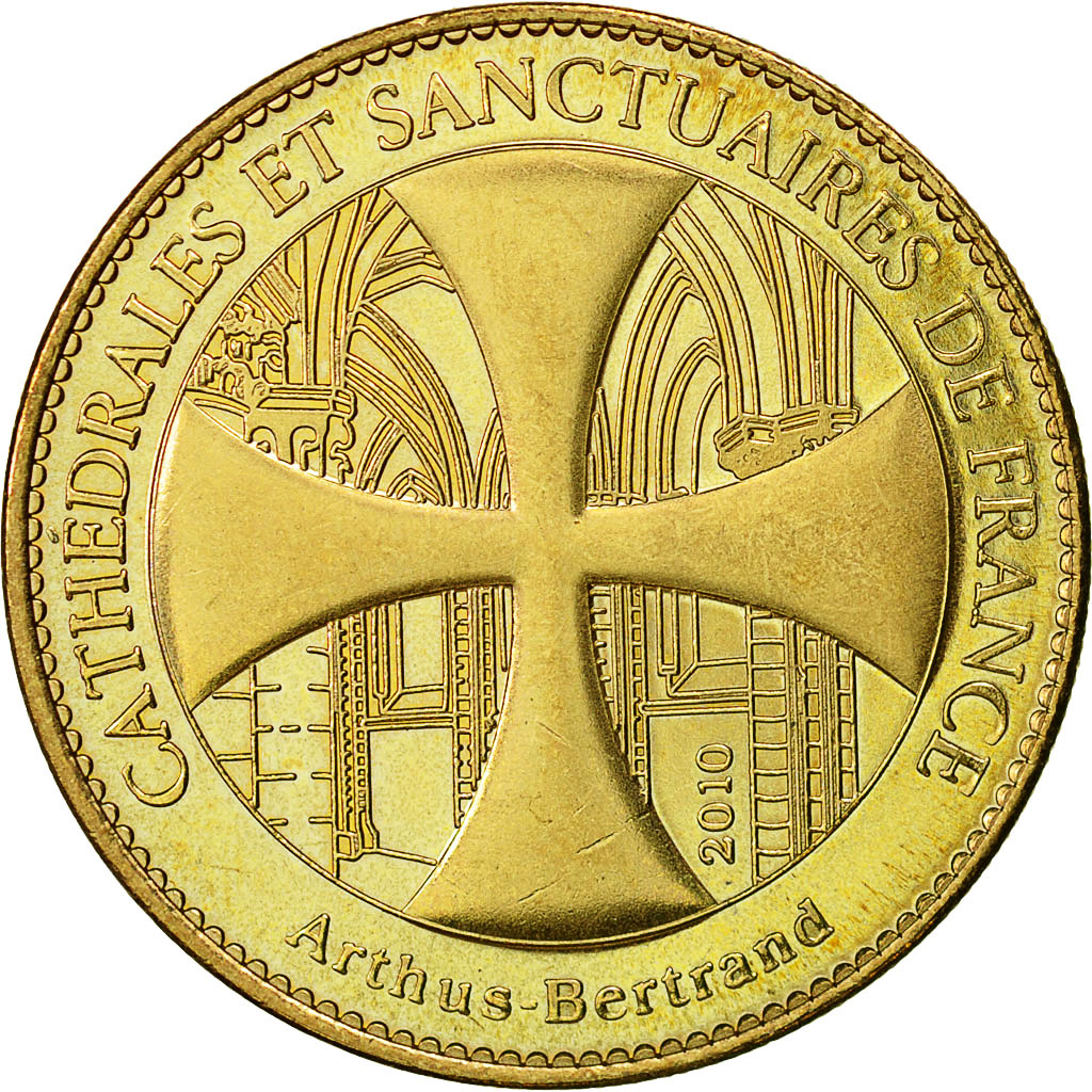 France, Token, Touristic token, Noyon - Cathédrale Notre Dame, 2010, Arthus