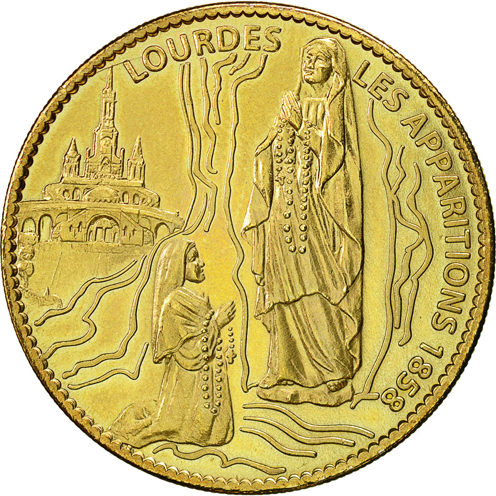 France, Token, Touristic token, Lourdes - Sainte Bernadette, 2007, Arthus