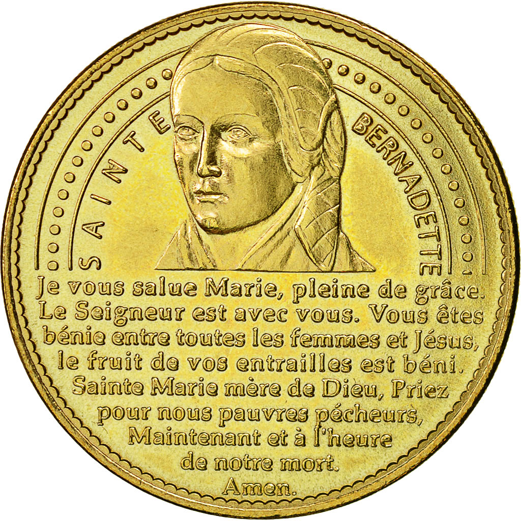 France, Token, Touristic token, Lourdes - Sainte Bernadette, 2007, Arthus