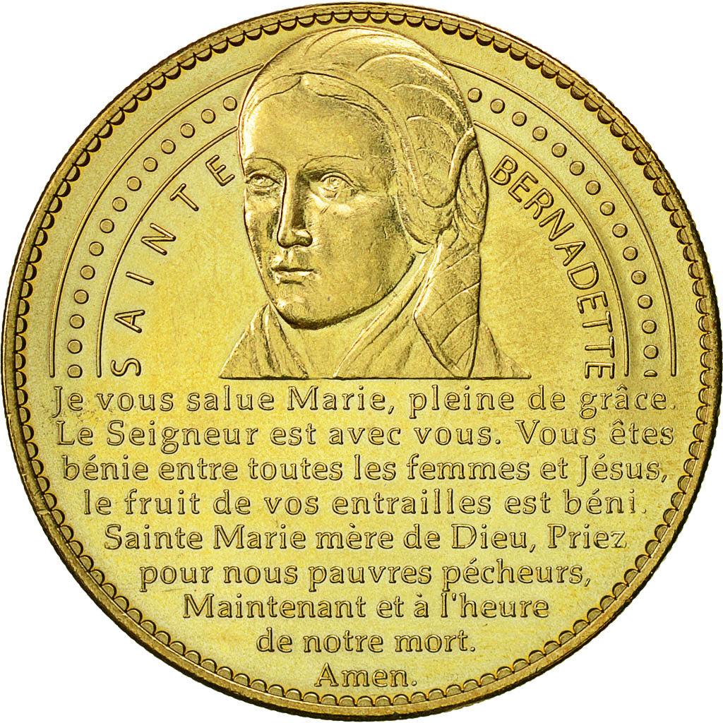 France, Token, Touristic token, Lourdes - Sainte Bernadette, 2007, Arthus