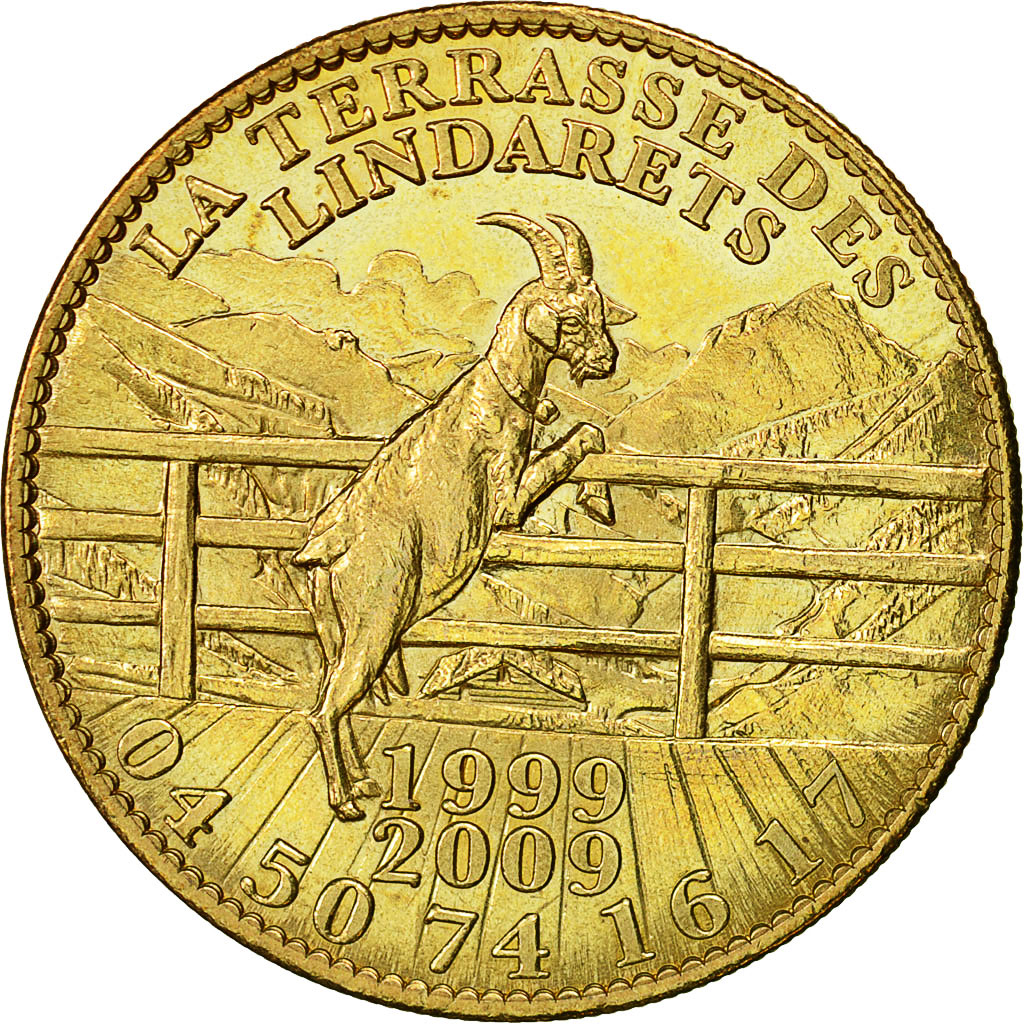 France, Token, Touristic token, Les Lindarets - La Terrasse, 2010, Arthus