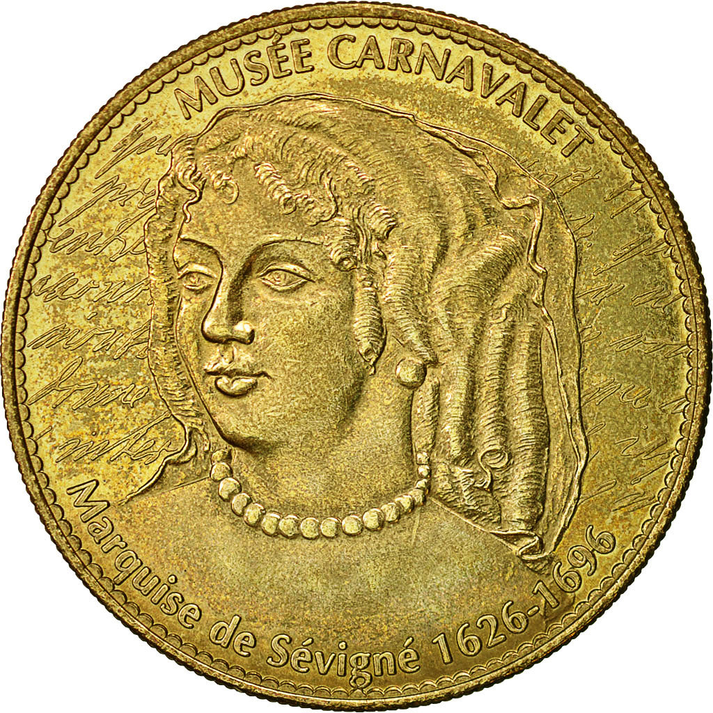 France, Token, Touristic token, Paris - Musée Carnavalet - Mme de Sévigné