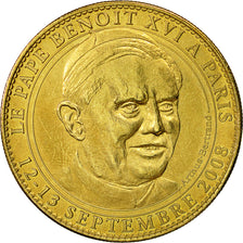 France, Token, Touristic token, Paris - Notre Dame -  Benoit XVI, 2008, Arthus