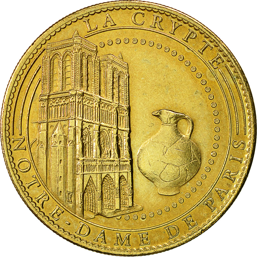 France, Token, Touristic token, Paris - Notre Dame - La Crypte, 2007, Arthus